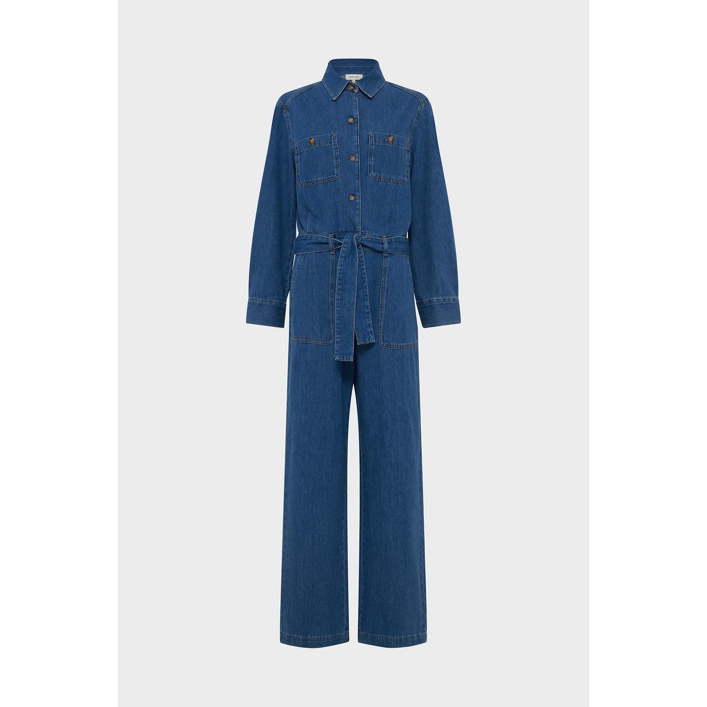 Pantalon - Combi - Short Flore - Bleu Ciel