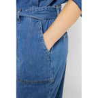 Pantalon - Combi - Short Flore - Bleu Ciel