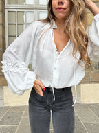 Blouse Esmée À Volants Écru