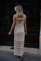 Robe Crochet Mélissa - Beige
