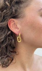 Boucles D'Oreilles Mini Oval X Hoops