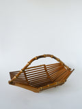 Panière En Bambou Et Teck, Design, 1960