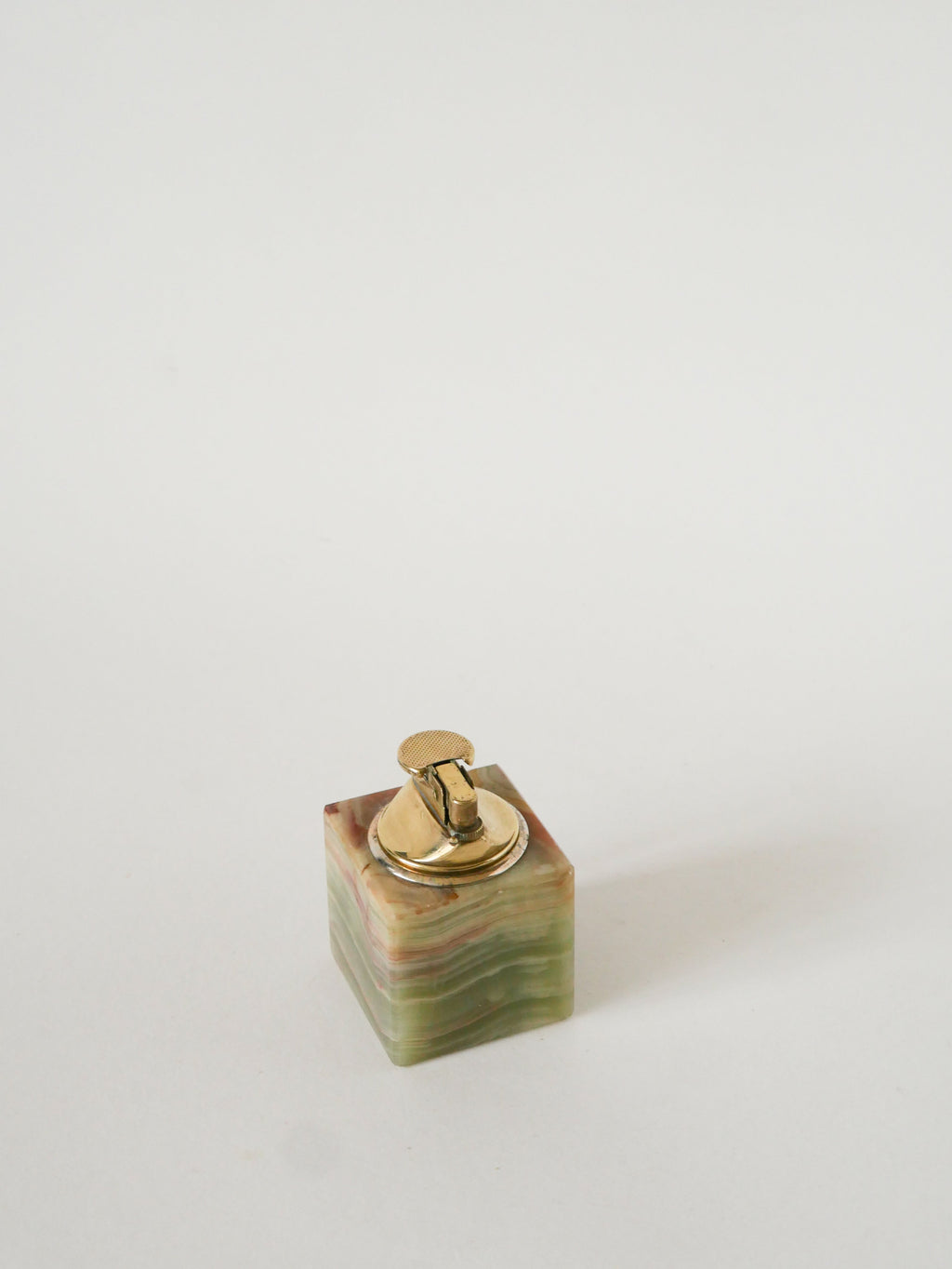 Briquet En Onyx, Vert Et Marron, 1970
