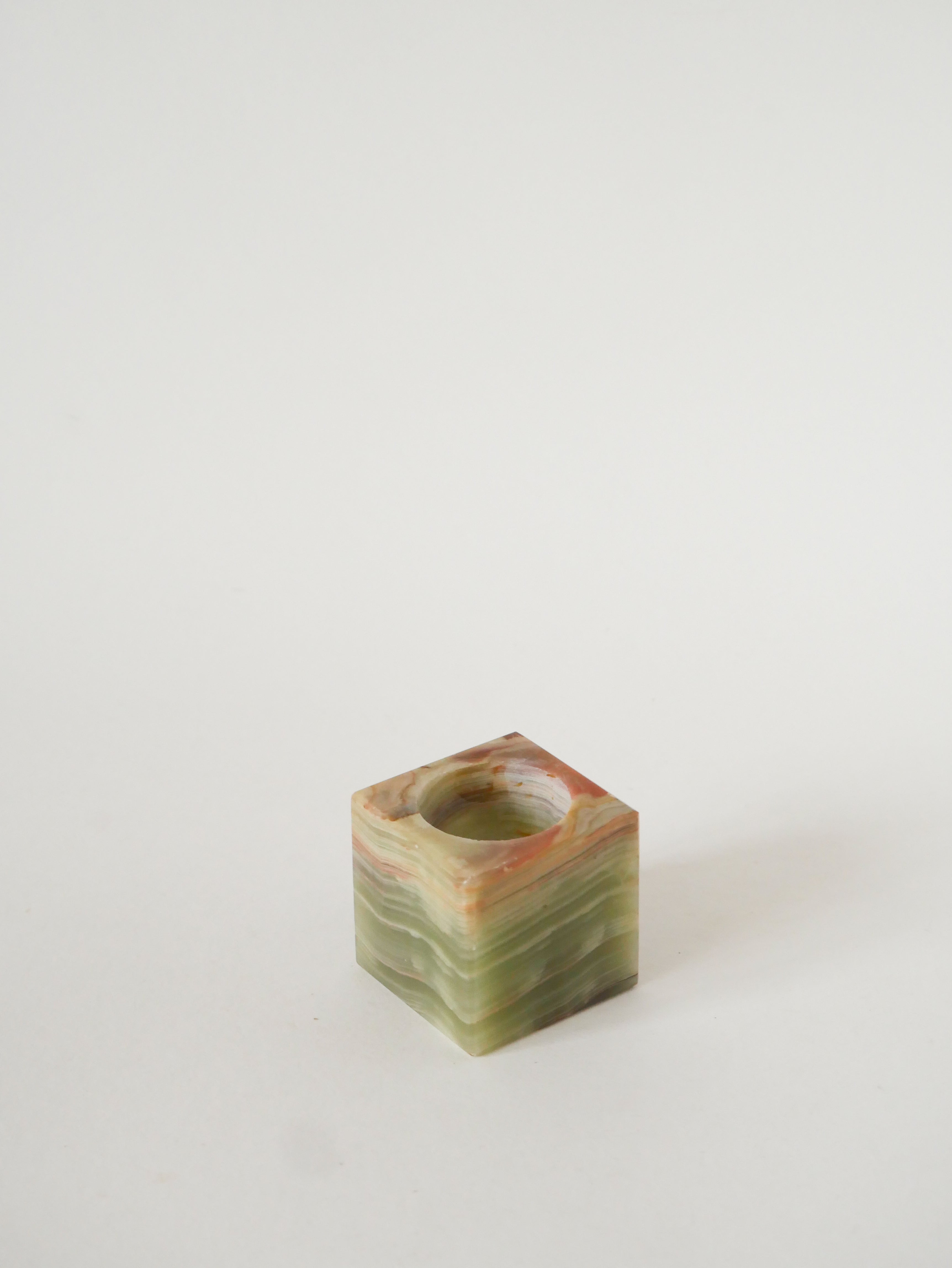 Briquet En Onyx, Vert Et Marron, 1970