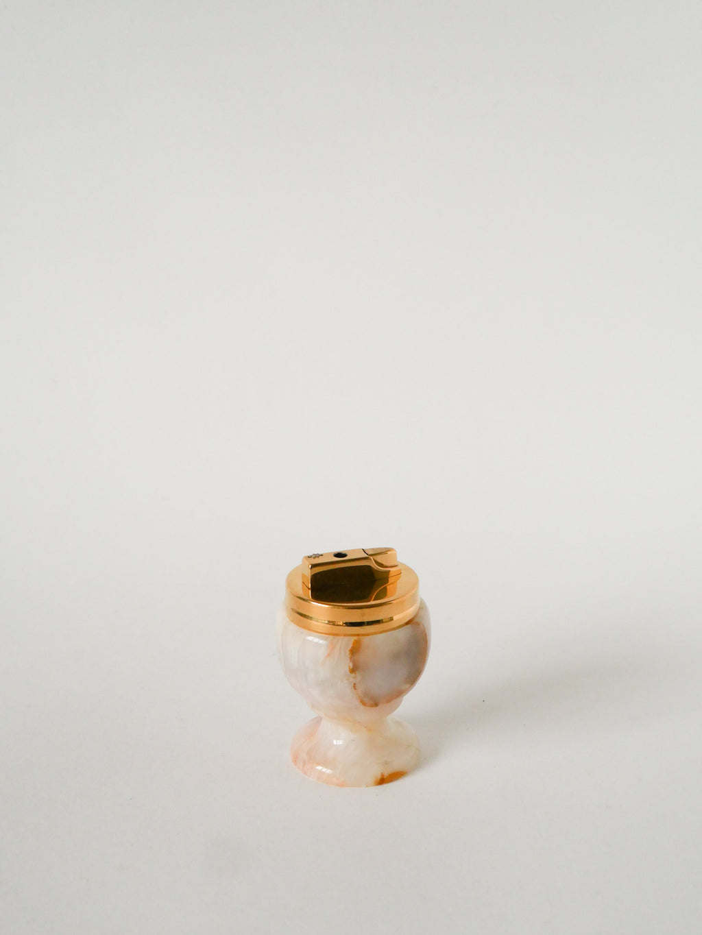 Briquet En Onyx, Beige Et Marron, 1970