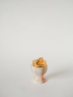 Briquet En Onyx, Beige Et Marron, 1970