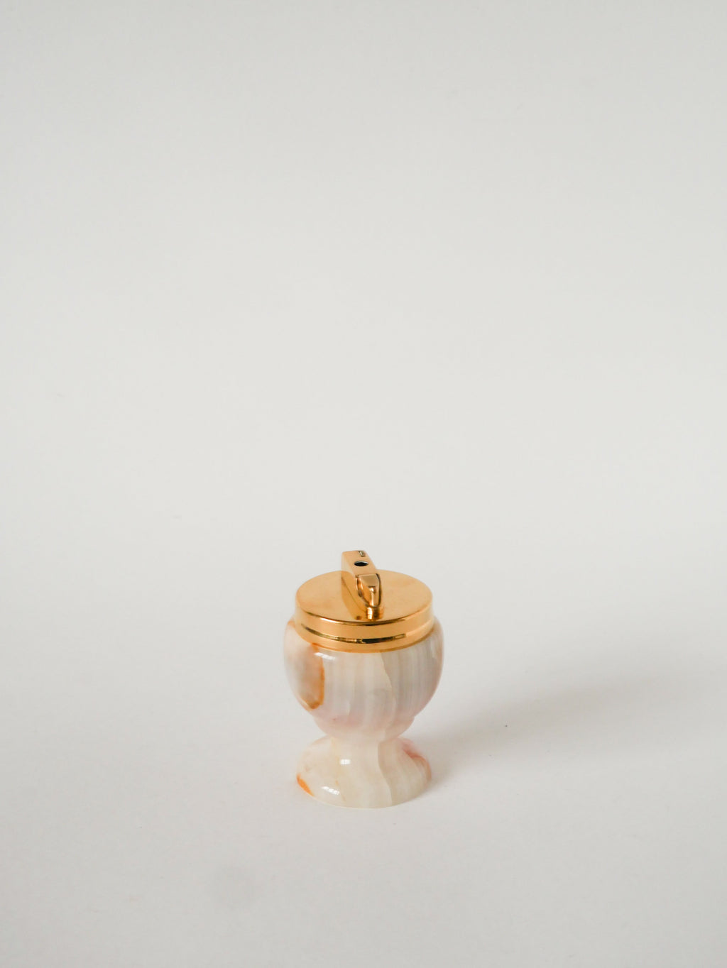 Briquet En Onyx, Beige Et Marron, 1970
