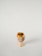 Briquet En Onyx, Beige Et Marron, 1970