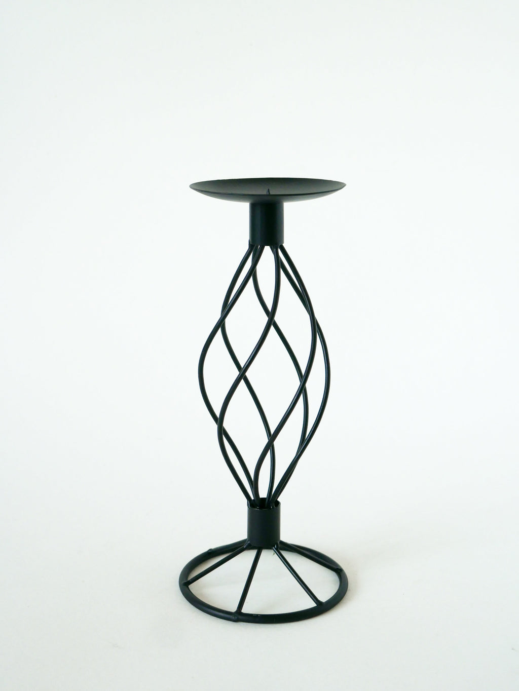 Bougeoir En Fer Forgé, Vintage - 24 X 10 Cm