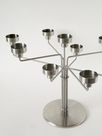 Chandelier En Alu Brossé, Design, 1980
