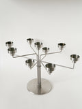 Chandelier En Alu Brossé, Design, 1980