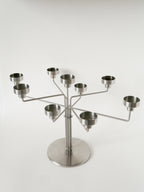 Chandelier En Alu Brossé, Design, 1980