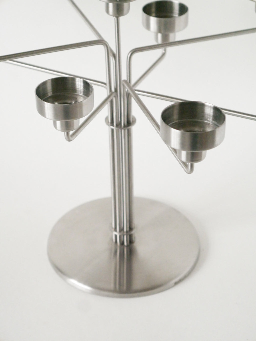 Chandelier En Alu Brossé, Design, 1980