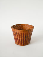 Cache-Pot En Rotin, 1970 - 12.5 X 14 Cm