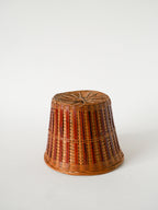 Cache-Pot En Rotin, 1970 - 12.5 X 14 Cm