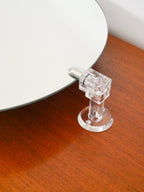 Grand Miroir En Plexi, Forme Ronde, Design, 1970 - 60 X 50 Cm