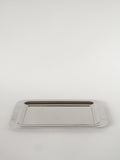 Plateau Rectangulaire En Inox, Design, 1970 - 28 X 15 Cm