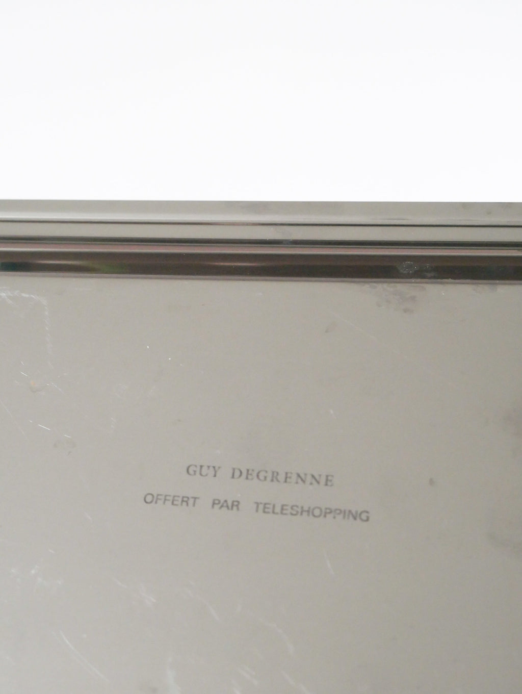 Plateau Rectangulaire En Inox, Design, 1970 - 28 X 15 Cm