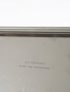 Plateau Rectangulaire En Inox, Design, 1970 - 28 X 15 Cm