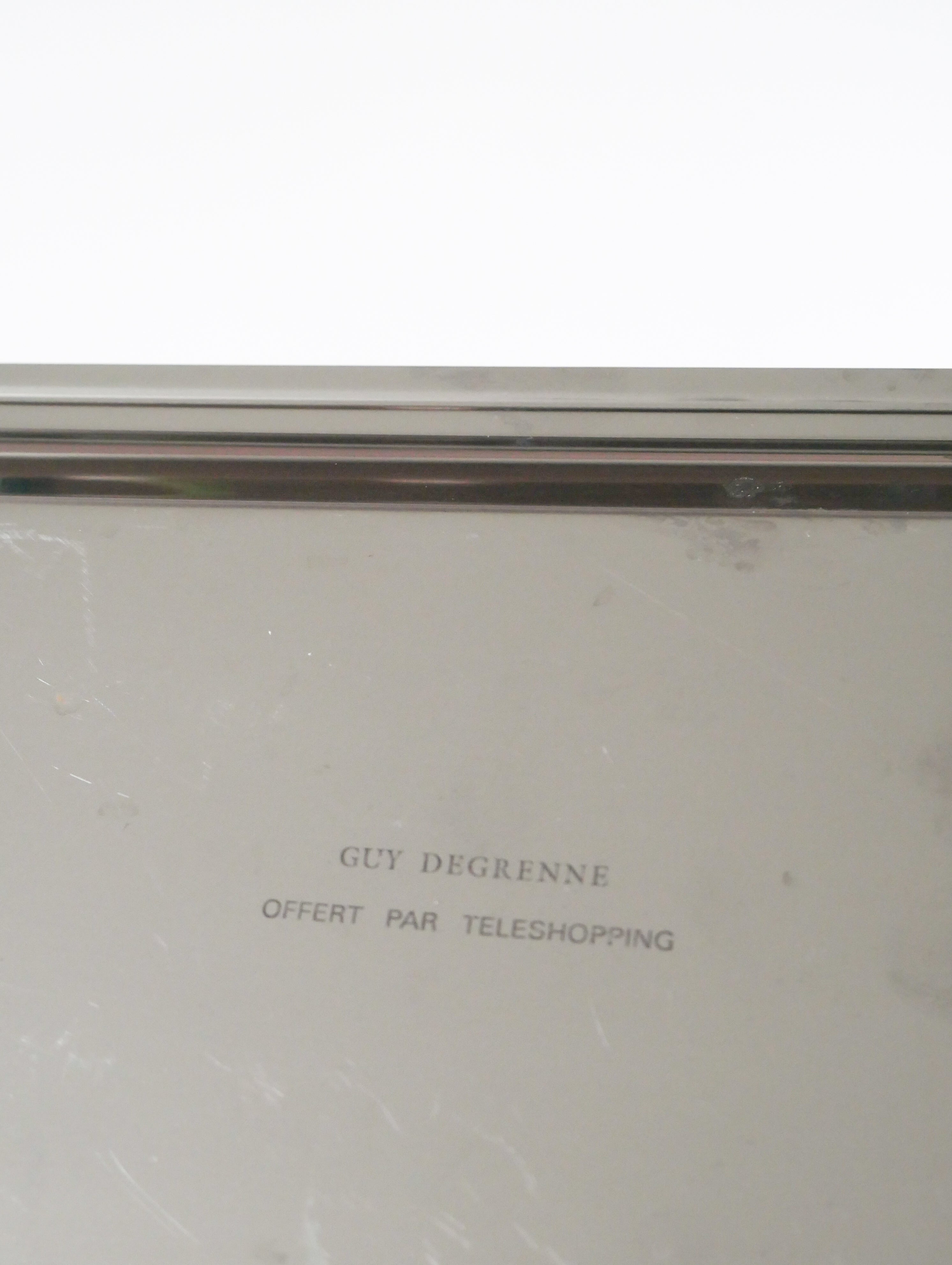 Plateau Rectangulaire En Inox, Design, 1970 - 28 X 15 Cm