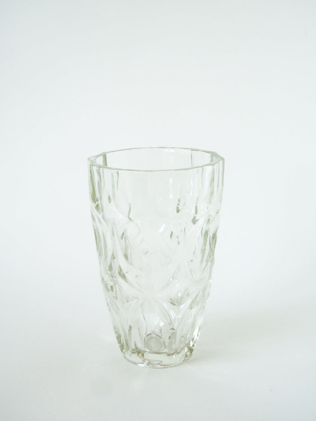 Grand Vase En Verre Moulé, Art Déco, 1930 - 20 X 14 Cm