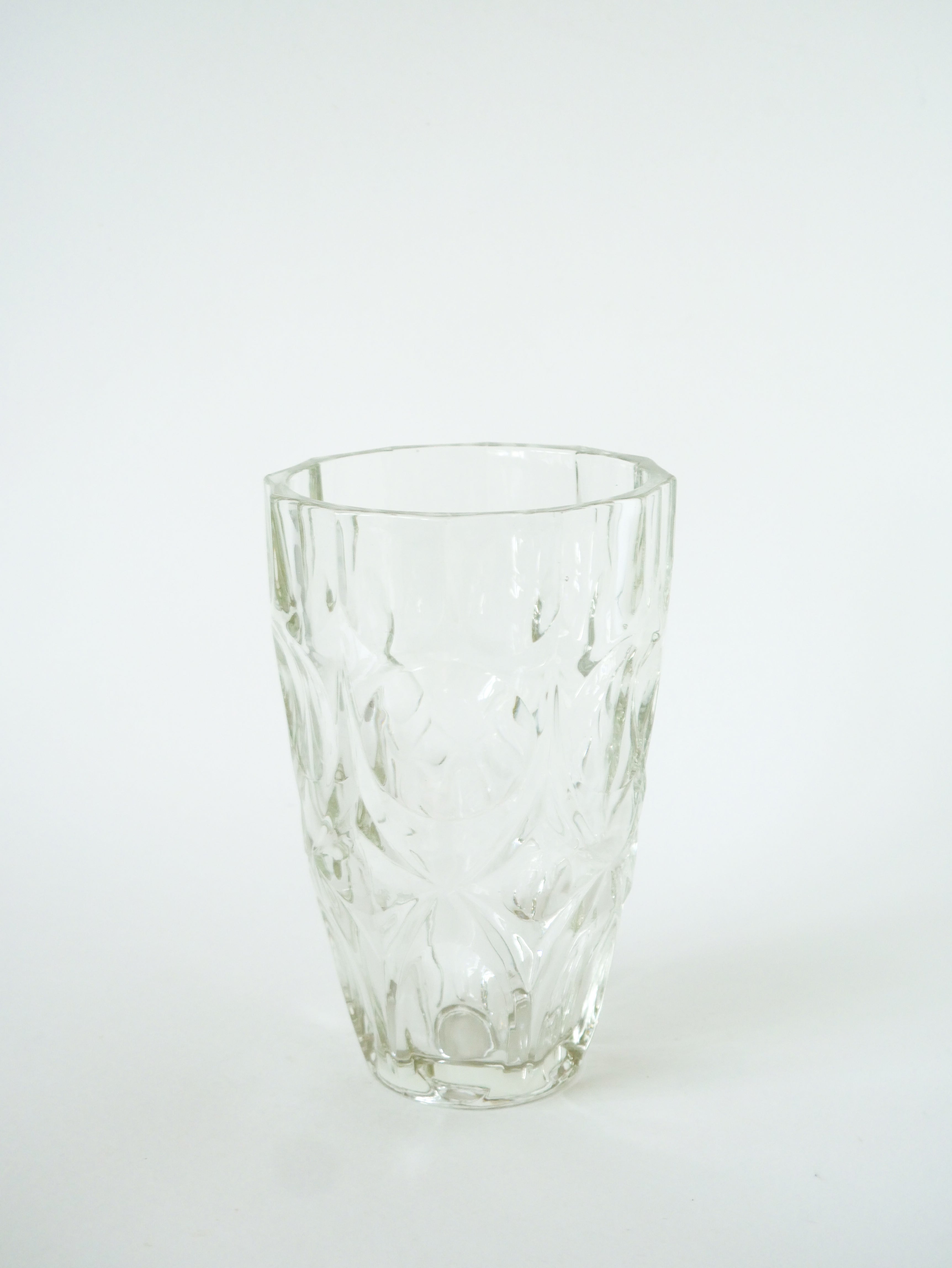 Grand Vase En Verre Moulé, Art Déco, 1930 - 20 X 14 Cm