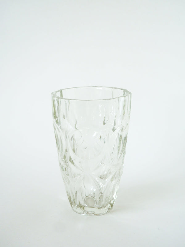 Grand Vase En Verre Moulé, Art Déco, 1930 - 20 X 14 Cm