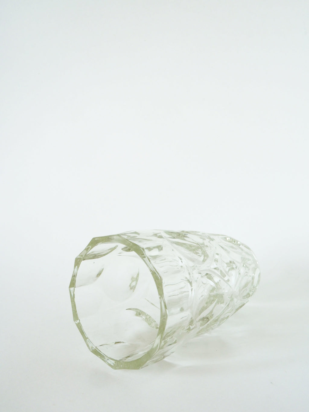 Grand Vase En Verre Moulé, Art Déco, 1930 - 20 X 14 Cm