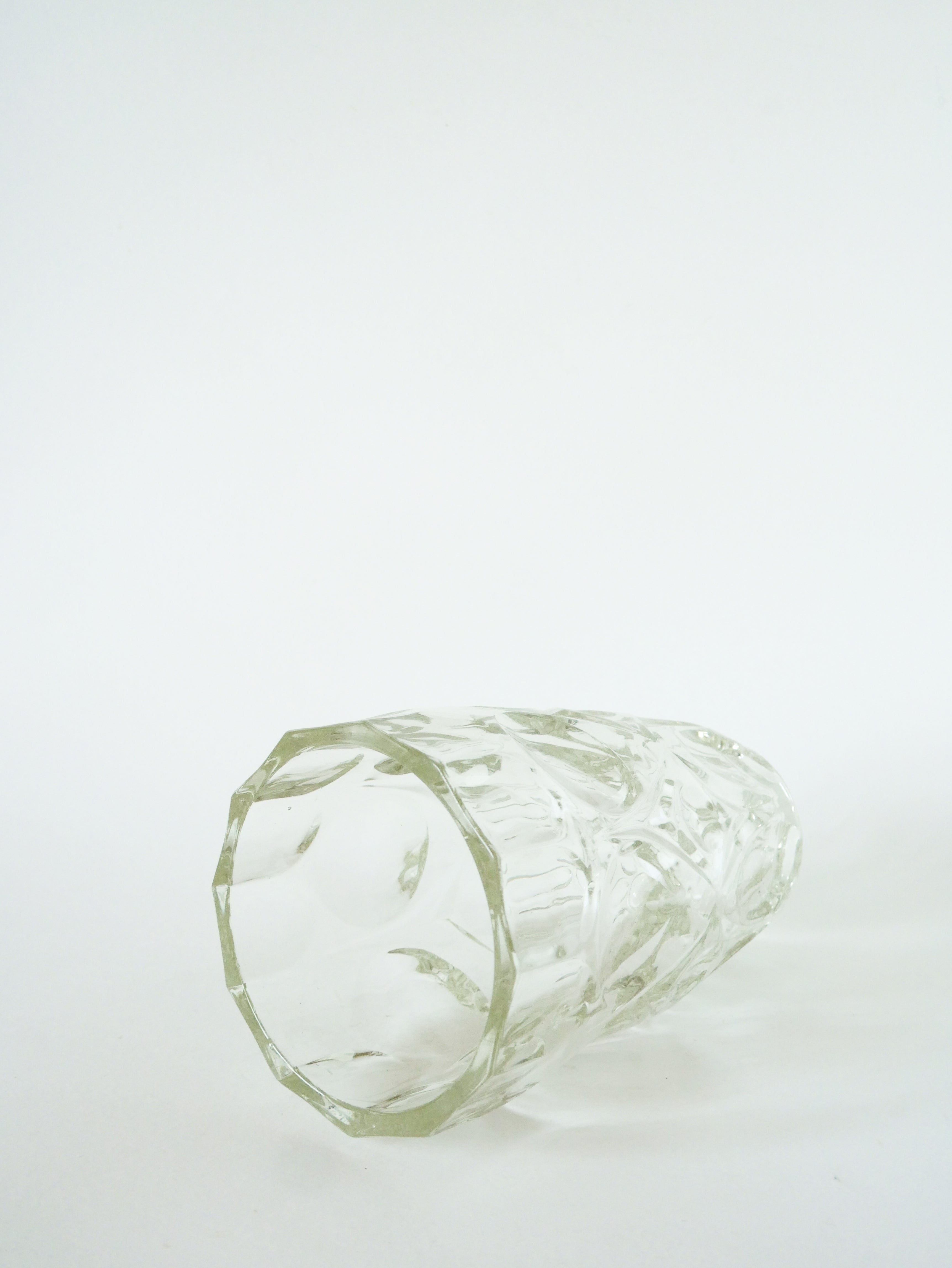 Grand Vase En Verre Moulé, Art Déco, 1930 - 20 X 14 Cm