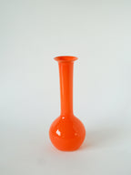 Paire De Vases En Opaline, Orange, Design, 1970