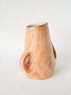 Grand Vase En Céramique, Effet Bois, Vallauris Grandjean-Jourdan, Design, 1960