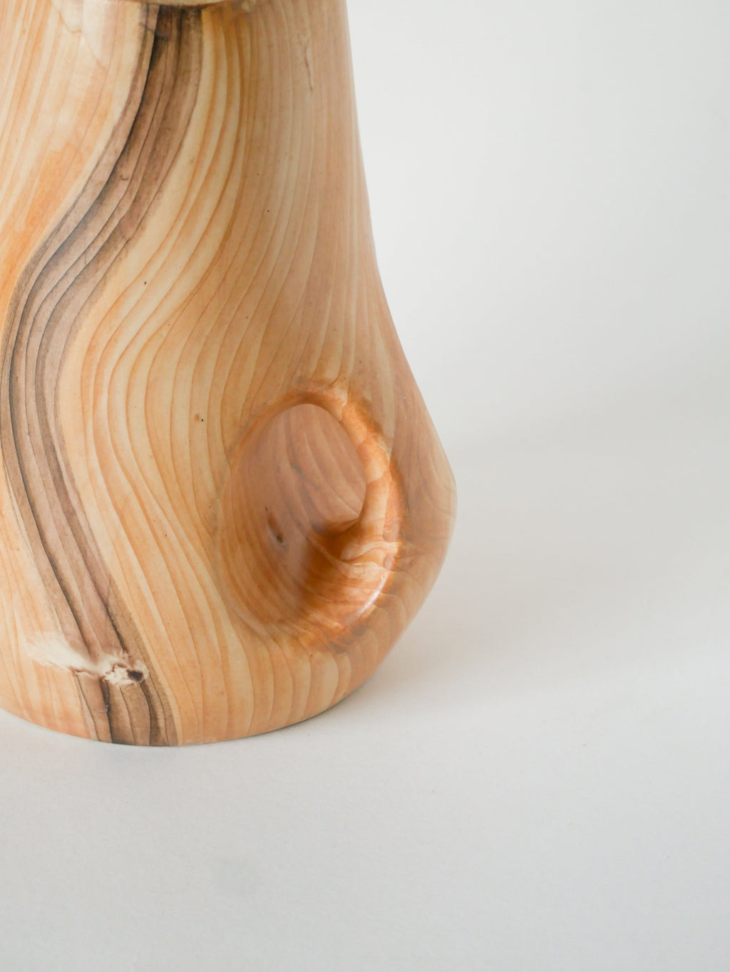 Grand Vase En Céramique, Effet Bois, Vallauris Grandjean-Jourdan, Design, 1960
