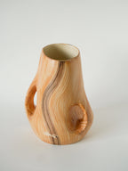 Grand Vase En Céramique, Effet Bois, Vallauris Grandjean-Jourdan, Design, 1960