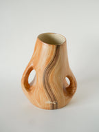 Grand Vase En Céramique, Effet Bois, Vallauris Grandjean-Jourdan, Design, 1960