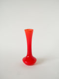 Vase En Opaline, Rouge Orangé, Design, 1970