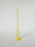 Grand Vase Soliflore En Opaline, Jaune Pastel, 1970
