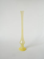 Grand Vase Soliflore En Opaline, Jaune Pastel, 1970