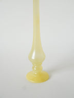 Grand Vase Soliflore En Opaline, Jaune Pastel, 1970