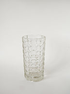 Grand Vase En Verre Pressé Moulé, Made In Italy, 1970