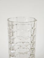 Grand Vase En Verre Pressé Moulé, Made In Italy, 1970