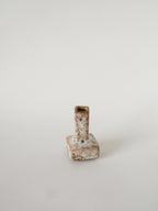 Mini Vase En Céramique Fat Lava, Crème Et Marron, Made In Germany 1970
