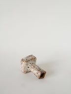 Mini Vase En Céramique Fat Lava, Crème Et Marron, Made In Germany 1970