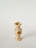 Petit Vase En Onyx, Beige, 1970 - 11.5 X 6 Cm