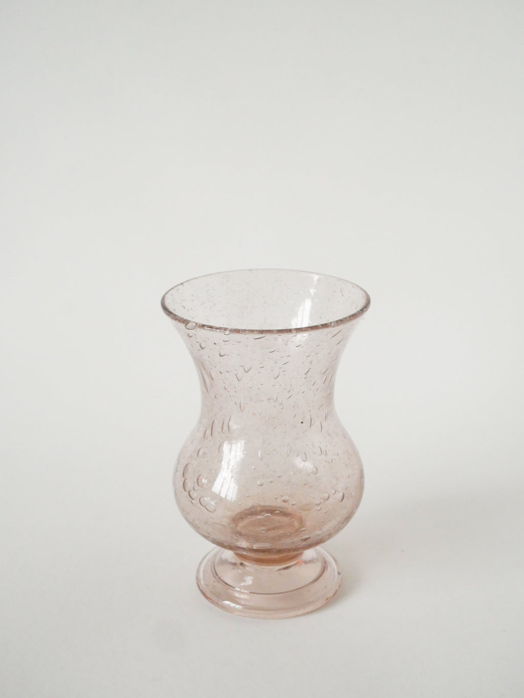 Vase En Verre Bullé De Biot, Rose, 1960