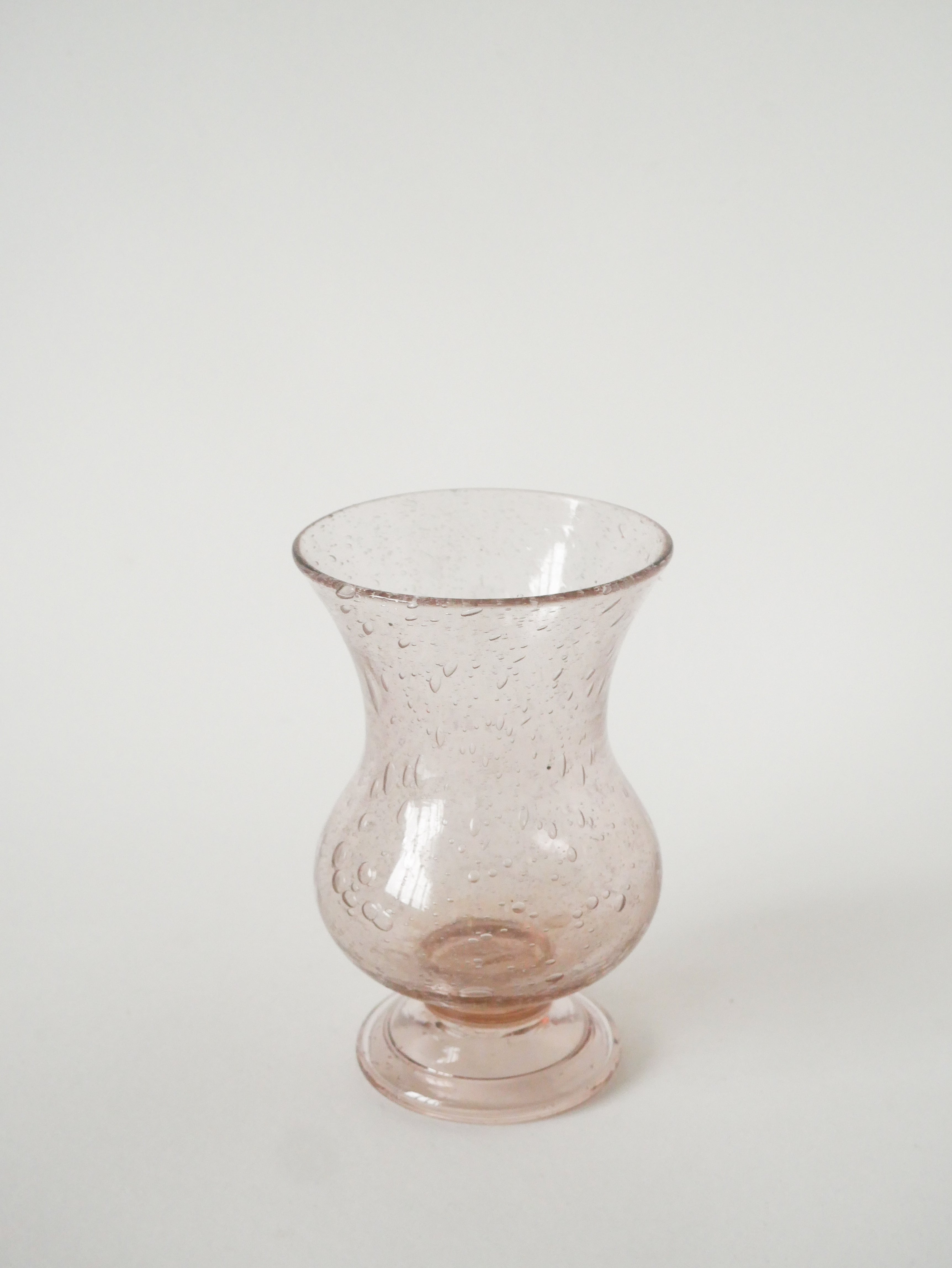 Vase En Verre Bullé De Biot, Rose, 1960