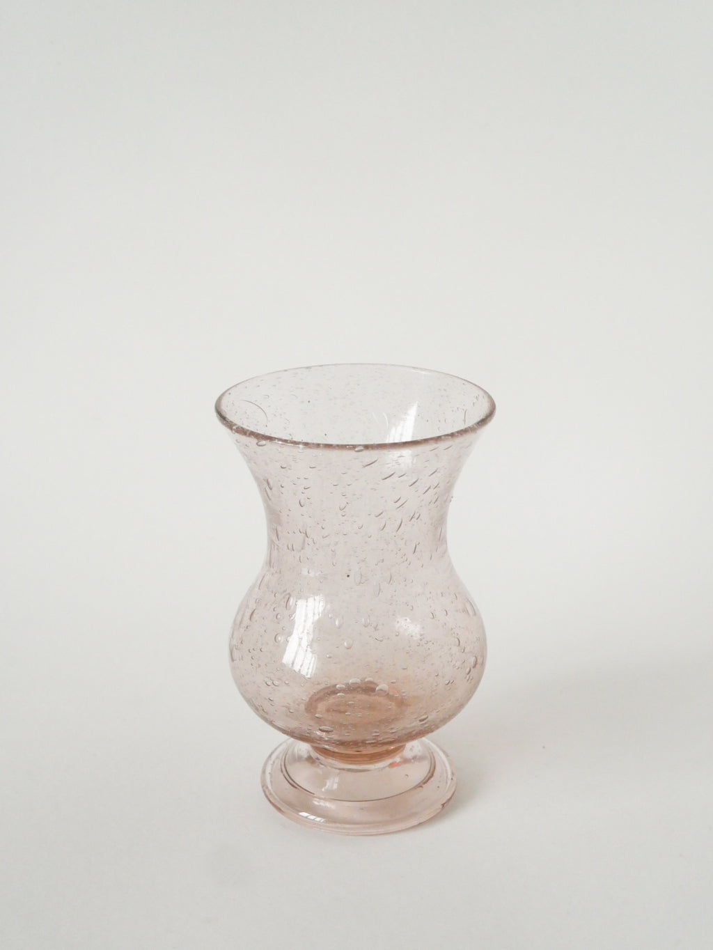 Vase En Verre Bullé De Biot, Rose, 1960