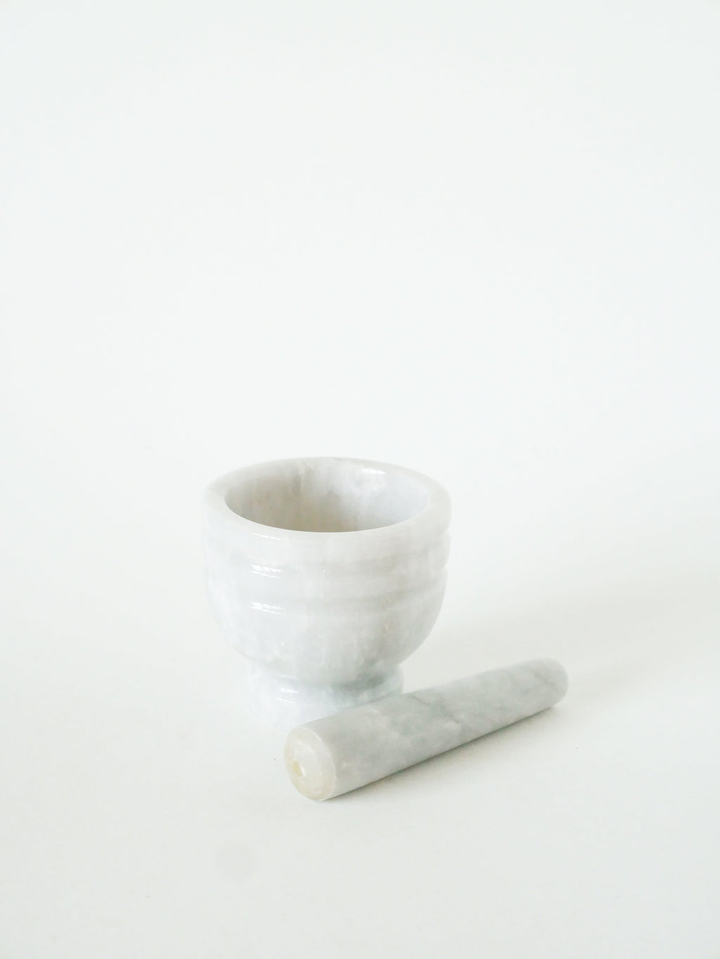 Mortier Et Pilon En Albâtre, 1970 - 8 X 8 Cm