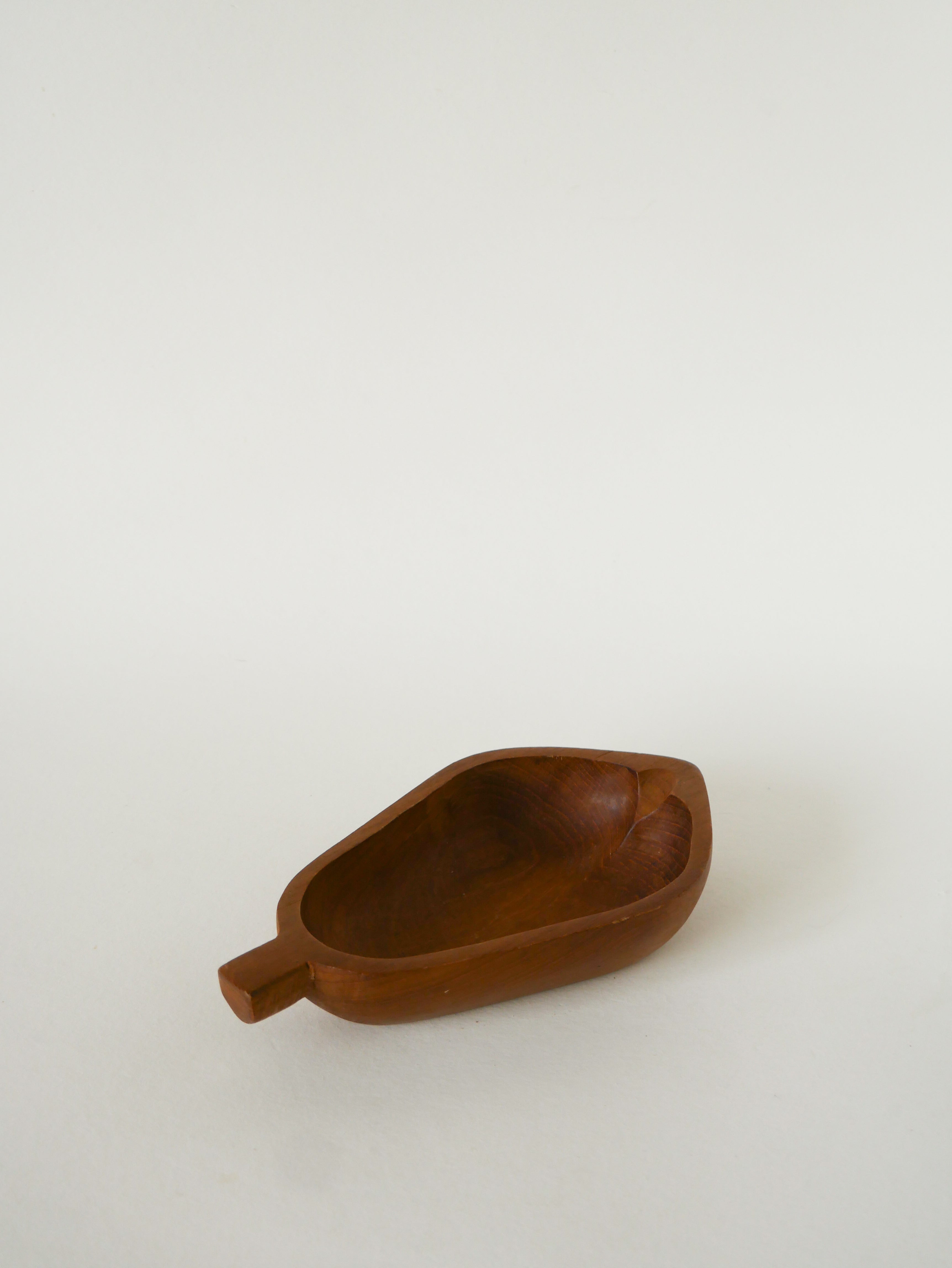 Vide-Poche En Bois D'Olivier, Poire, 1970