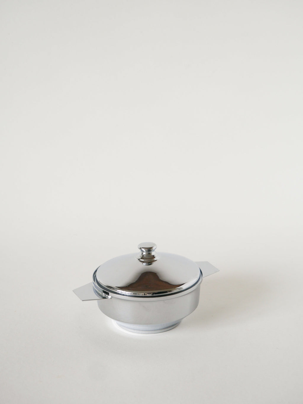 Boîte Sucrier En Inox, Art Déco, 1950