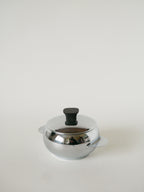 Petit Sucrier En Inox, Poignée Carrée,1970